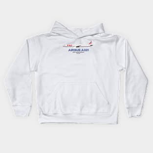 Airbus A321 - CSA Czech Airlines Kids Hoodie